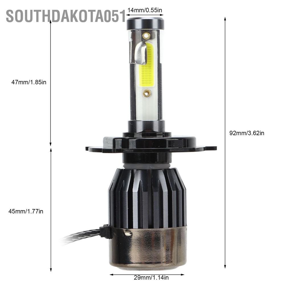 Hàng HOT Bóng đèn pha LED xe máy 30W 12V 4000LM Cao thấp Chùm H4 siêu sáng chống thấm nước【Southdakota051】