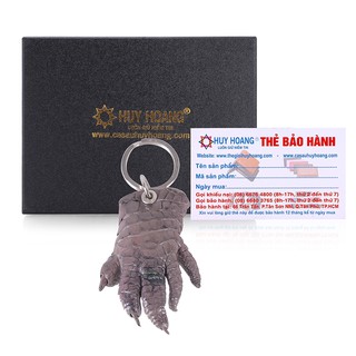 Móc khóa da cá sấu màu xám PH8232