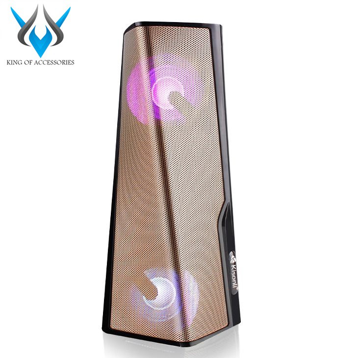 Loa bluetooth Kisonli Q8S kiểu dáng soắn cực đẹp - tích hợp đèn led, hỗ trợ kết nối cùng lúc 2 loa (Màu ngẫu nhiên)