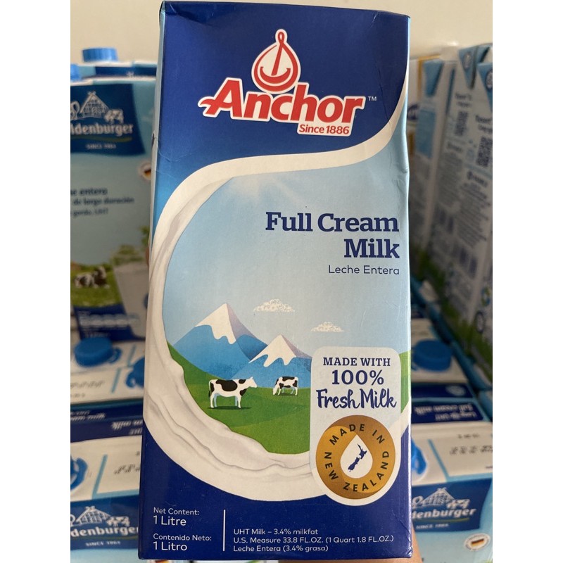 Sữa tươi nguyên kem New Zealand Anchor hộp 1L