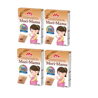 Combo 4 hộp Sữa bầu Morinaga cho mẹ bầu và sau sinh Mori-Mama 200gr hương vani+ socola [Morinaga]