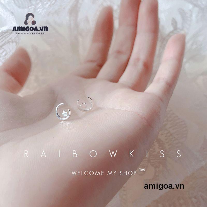 ✨✨Bông tai xi bạc họa tiết xu hướng tối giản đáng yêu cho nữ