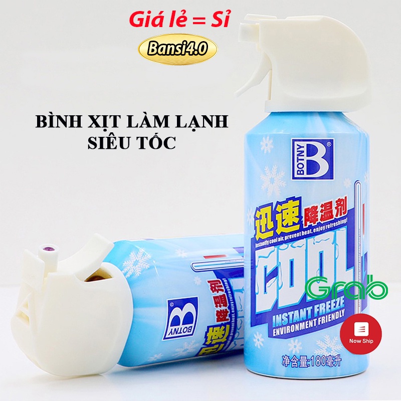 Bình xịt lạnh, siêu tốc, làm mát nội thất xe ô tô, yên xe máy, cơ thể GD238 GD239
