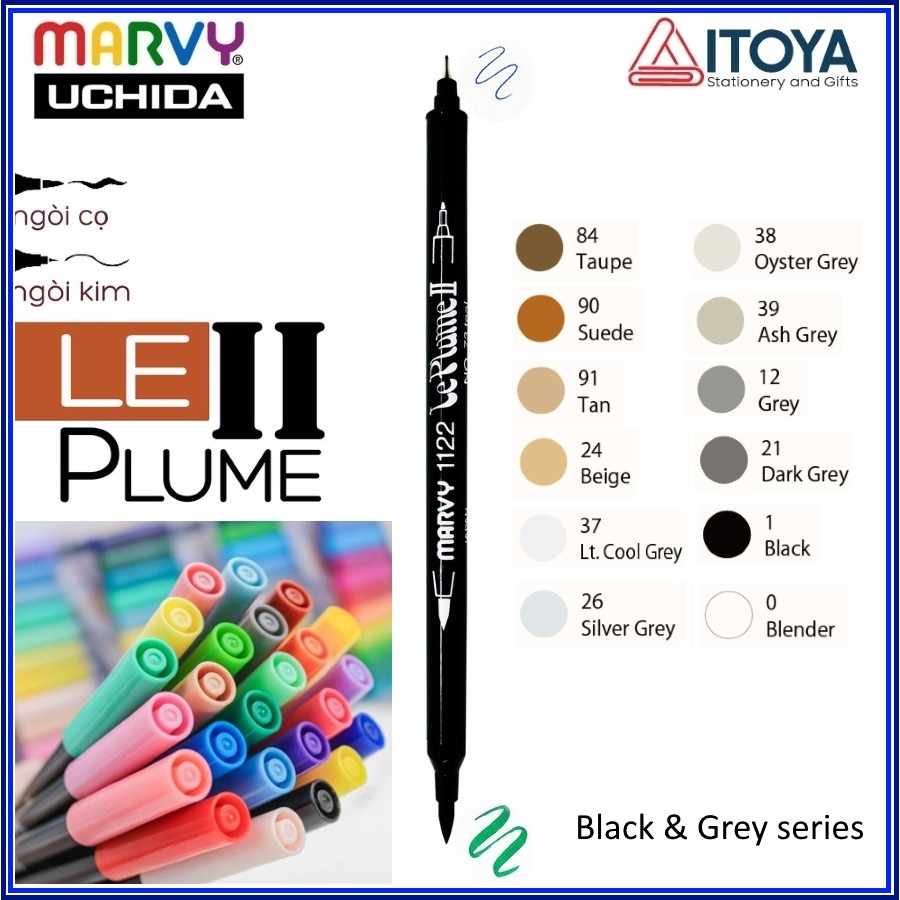 Bút cọ hai đầu Marvy Le Plume II 1122