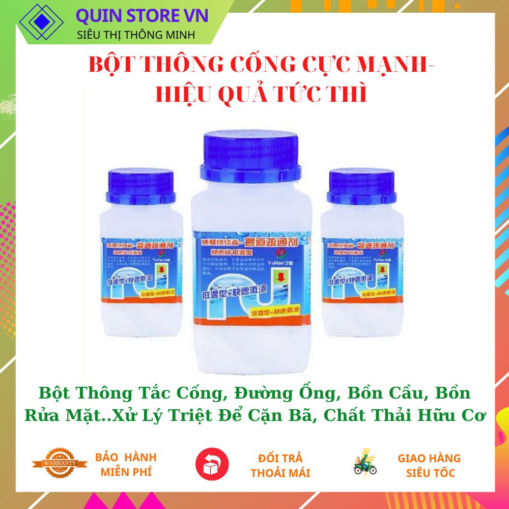 💎HOT TREND💎 Bột Thông Tắc Cống Đường Ống Bồn Cầu, Bồn Rửa Mặt♻️[Giá Sỉ] ♻️