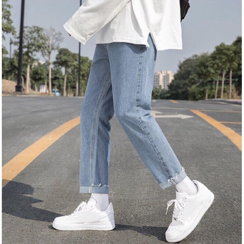 Quần jean nam baggy rách gấu RG-01 Style hàn quốc 2022 - phong cách bụi phố