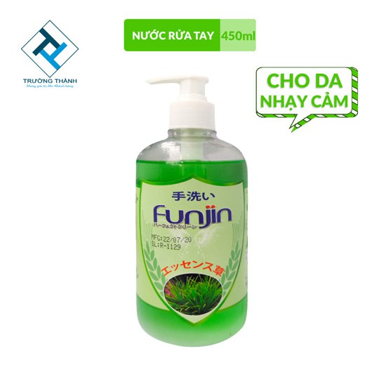 Nước rửa tay Funjin Nhật Bản tinh chất cỏ Nhật, giữ ẩm da tay, sạch vi trùng 450mL - NppTruongThanh789