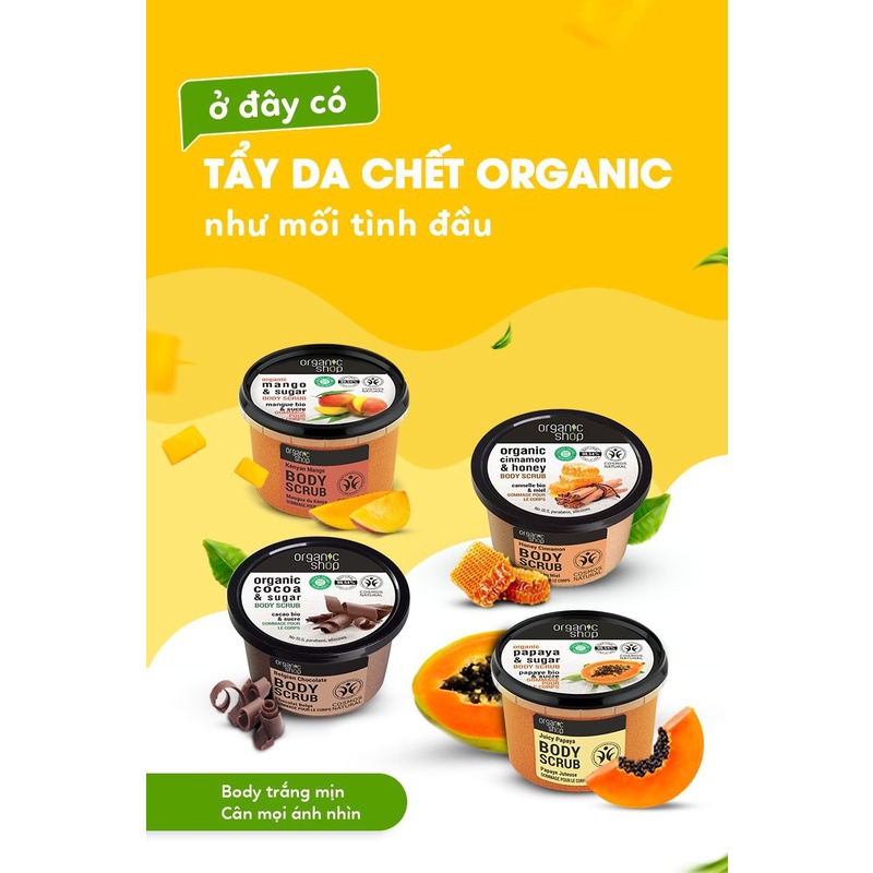 Organics Shop Tẩy da chết toàn thân Body Scrub 250ml