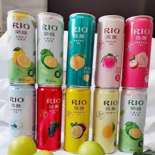 Combo 6 lon nước hoa quả lên men Rio Light 3 độ