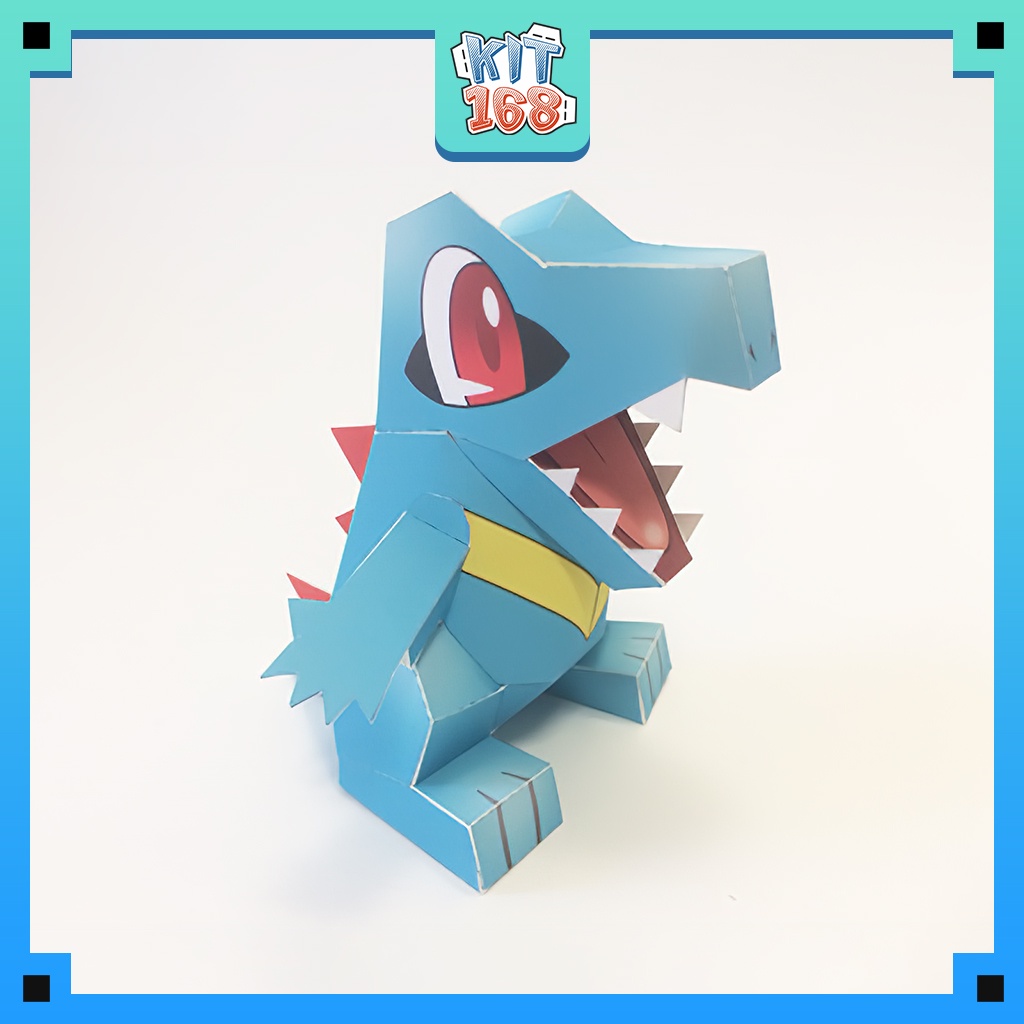 Mô hình giấy Anime Game Pokemon Totodile ver 3