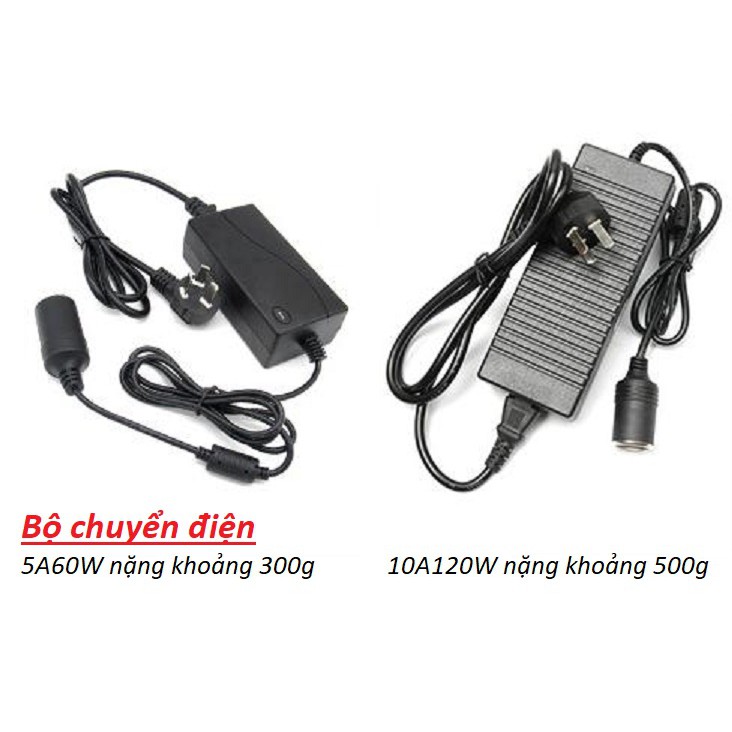 Bộ chuyển LOẠI CAO CẤP điện 220v thành thành điện tẩu 12v xe hơi ô tô tải lớn đến 10A120W