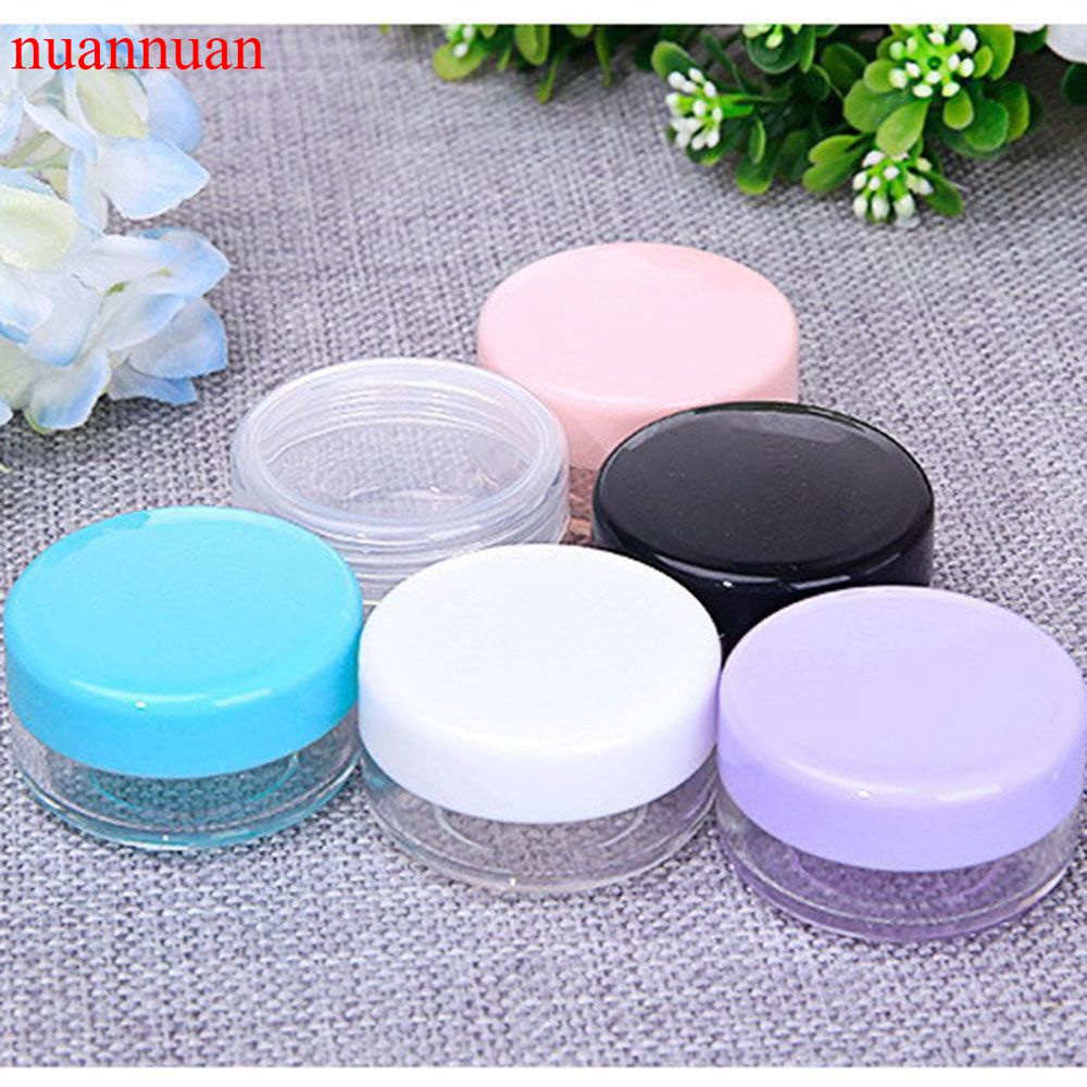 Hộp nhựa trong suốt đựng mỹ phẩm dạng tròn 10g 15g 20g tiện dụng