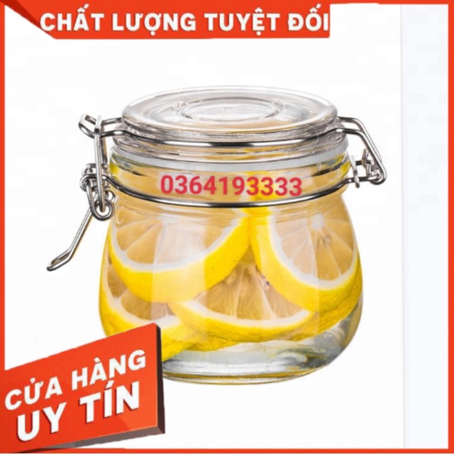 Set 2 Hũ thuỷ tinh nắp cài 500ml