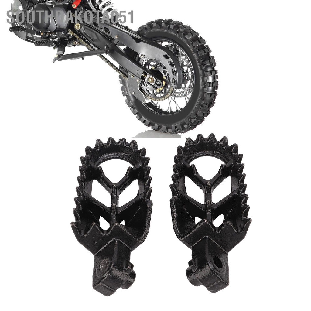 1 Cặp Bàn Đạp Để Chân Bằng Hợp Kim Thép Chống Trượt Màu Đen Cho Xe Mô Tô Địa Hình 50cc 70cc 90cc 110cc 125cc