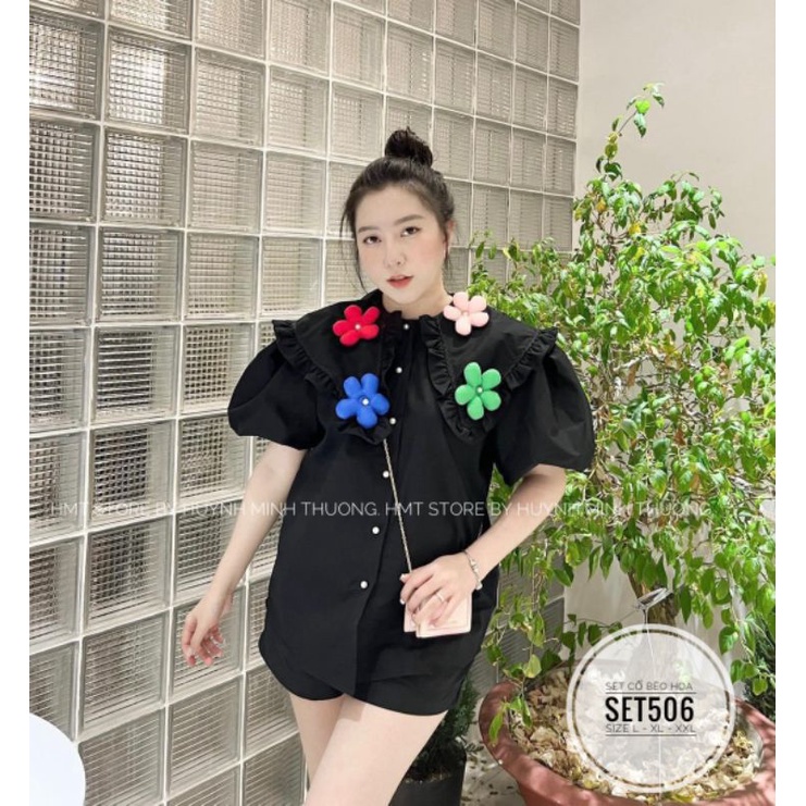 Set big size cổ bèo hoa siêu dể thương từ 60kg-90kg