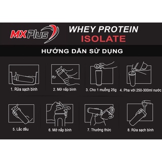 (Tặng bình lắc) COMBO 2 túi Whey Isolate Protein MX Plus (40 serving) - Tăng Cơ Giảm Mỡ