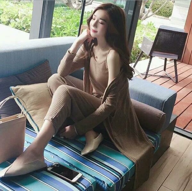 HÀNG ĐẶT TRƯỚC - Set len 3 sp: áo, quần, cardigan