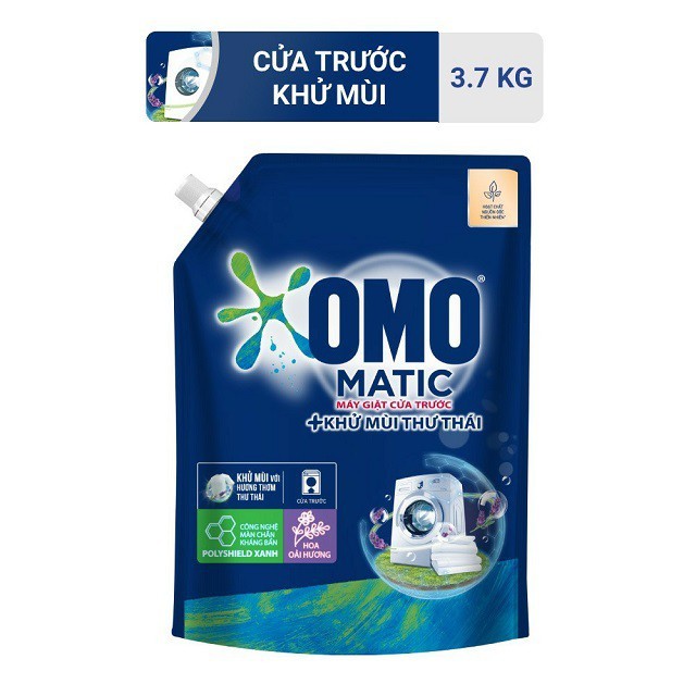 Túi nước giặt OMO MATIC Comfor tinh dầu thơm cho máy giặt cửa trên (3,7kg/túi)