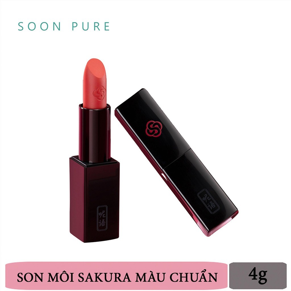 Son Lì Không Trôi SAKURA SOONPURE Chính Hãng Không Gây Khô Môi 4g