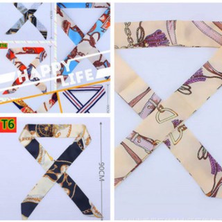 Khăn lụa buộc tóc, băng đô turban headband, dây vải lụa đa năng