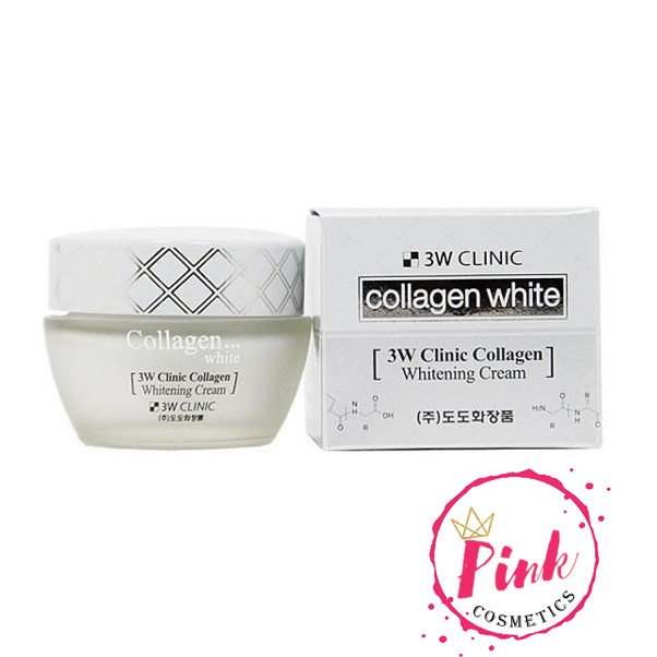 Kem Dưỡng Trắng Da Tinh Chất Collagen 3W Clinic Collagen Whitening Cream trắng