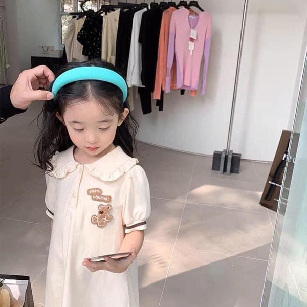1104CB - VÁY BÉ CỔ BÈO TIỂU THƯ