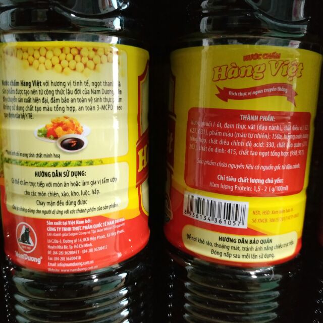 Nước chấm hàng Việt thanh vị 500ml 1thùng 12chai