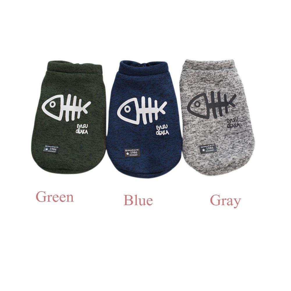 Áo Khoác Họa Tiết Xương Cá Thời Trang Thu Đông Cho Cún LAYOR1