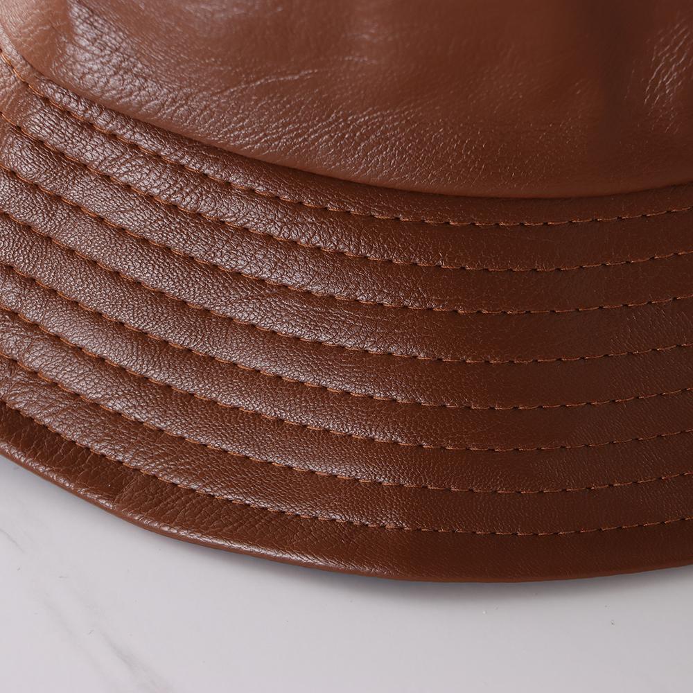 Mũ Bucket Chất Liệu Da PU Có Thể Điều Chỉnh Kích Cỡ