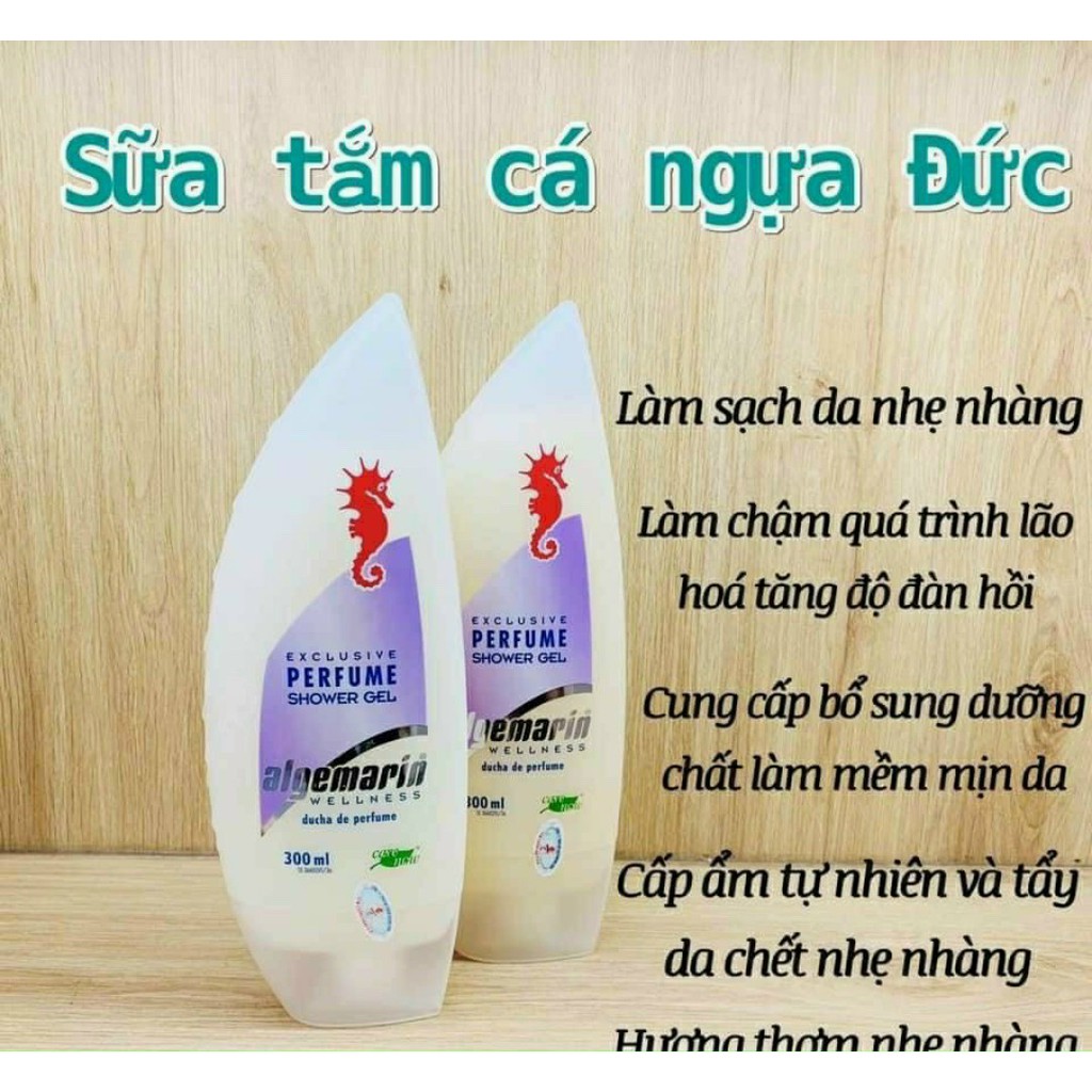 Sữa Tắm Trắng Da, Kháng Khuẩn Cá Ngựa Nhập Khẩu “Đức” 300ml