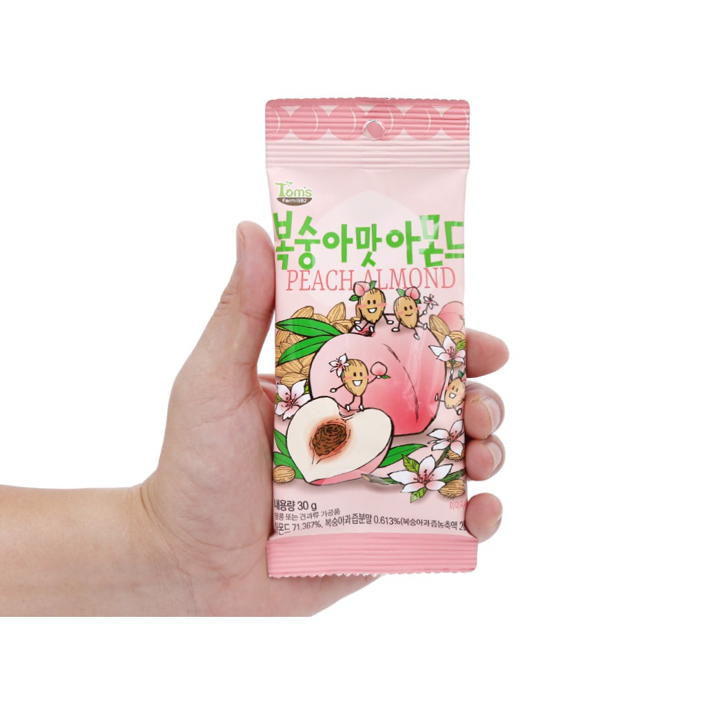 7 Vị Hạt Hạnh Nhân Tom's Farm Hàn Quốc - 7 Hương Vị Gói 30g | BigBuy360 - bigbuy360.vn