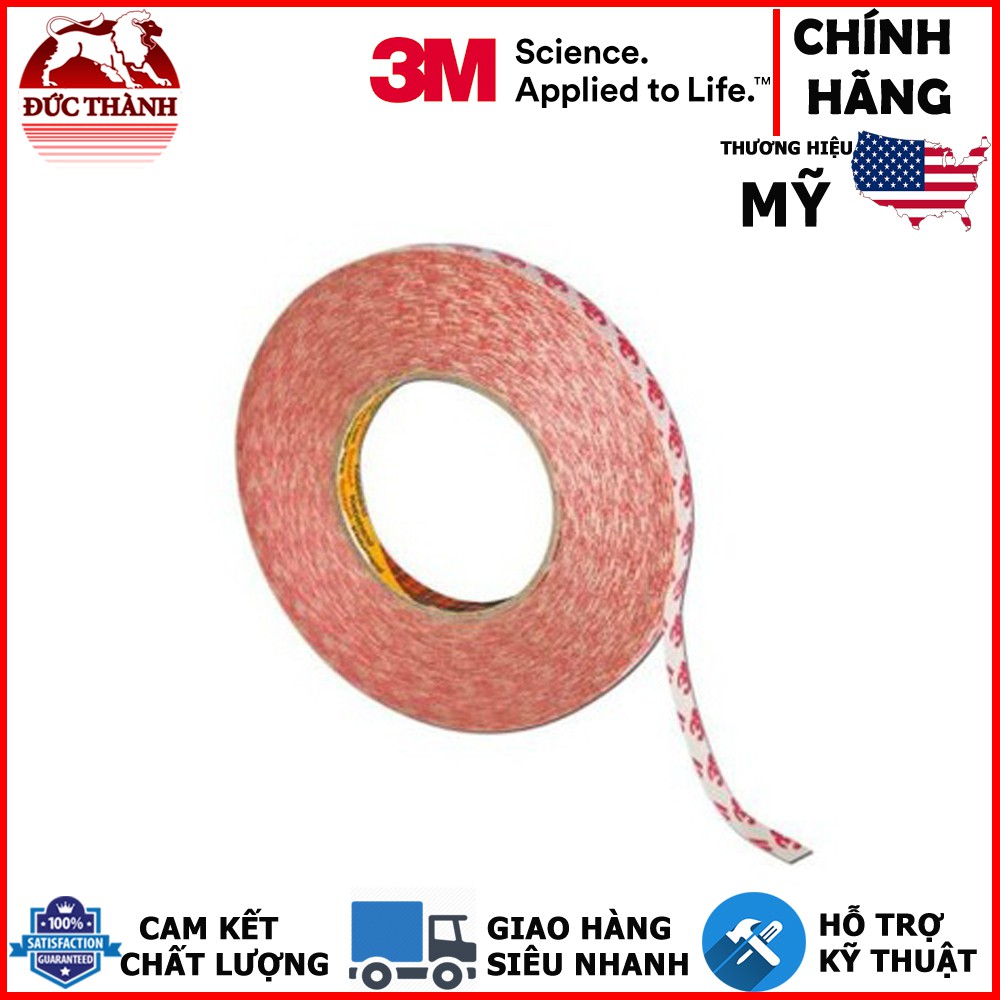 Băng keo 2 mặt 3M 9088 dày 0.21mm 5mm x 50m