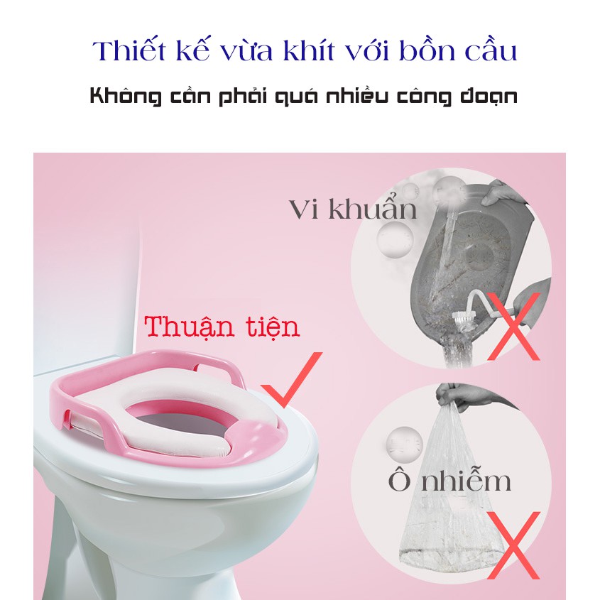 {Chính Hãng} Bệ ngồi toilet chicco màu xanh từ 1 tuổi đến 4 tuổi