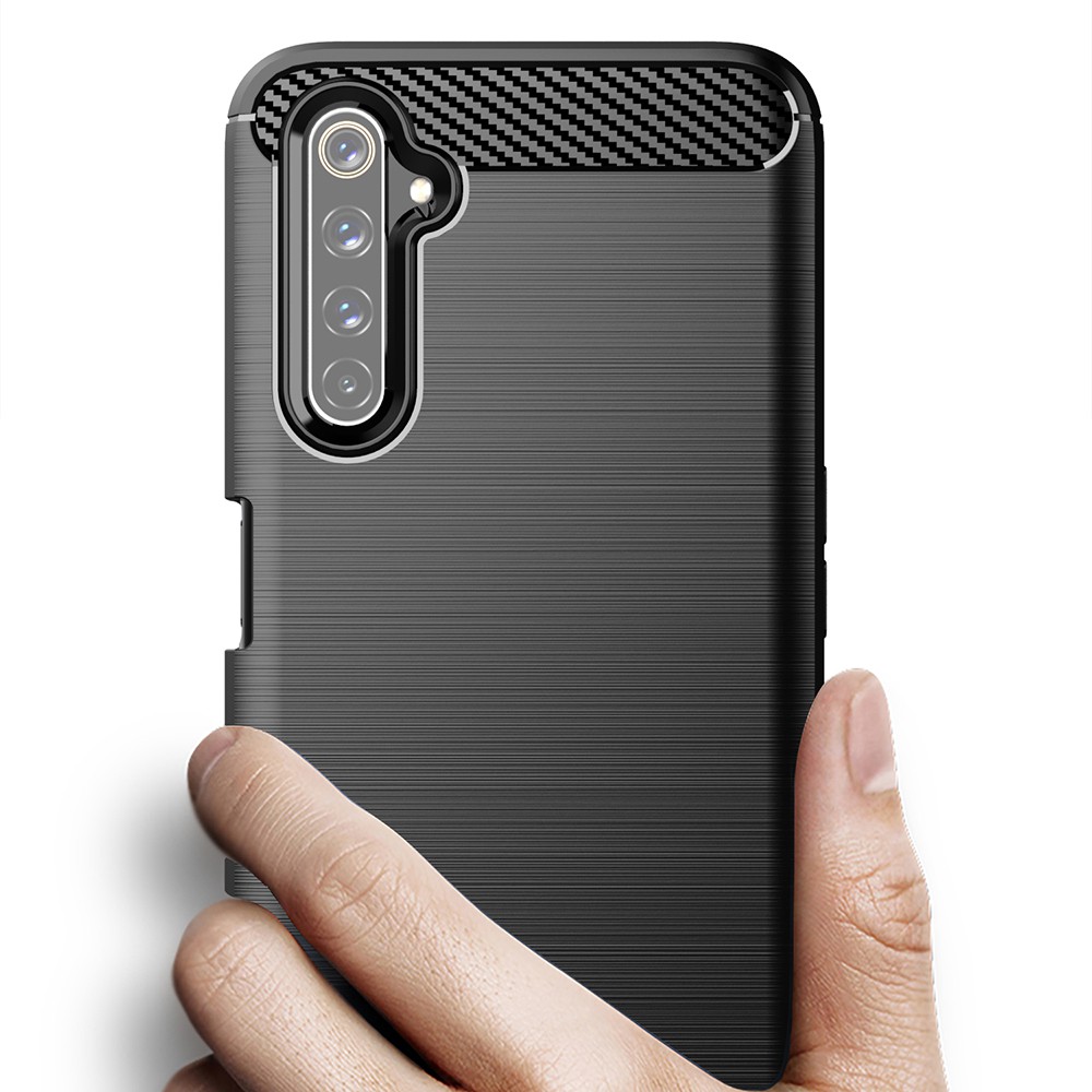 Ốp lưng Realme 6 6s 7 7i 8 9 9i 10 10S Pro Plus 5G Cacbon phay xước chống sốc chống vân tay