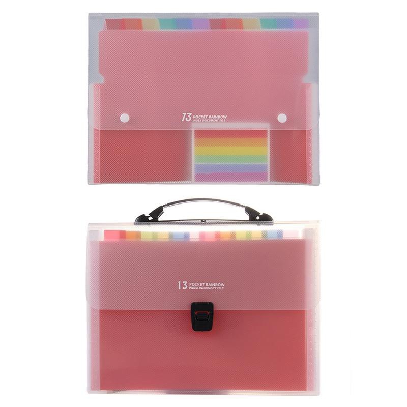 SEL 13 Pockets Accordion Folder File Organizer Expanding File Folder for Business