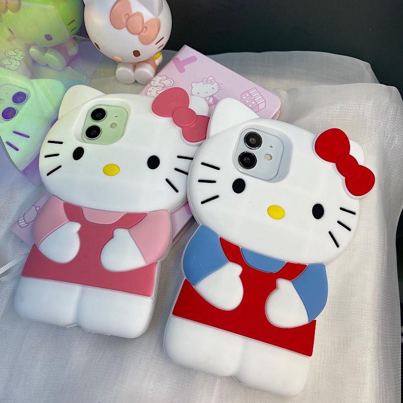 Ốp Điện Thoại Silicon Họa Tiết Hello Kitty Cho iPhone12promax 13 11/xsmax7plus
