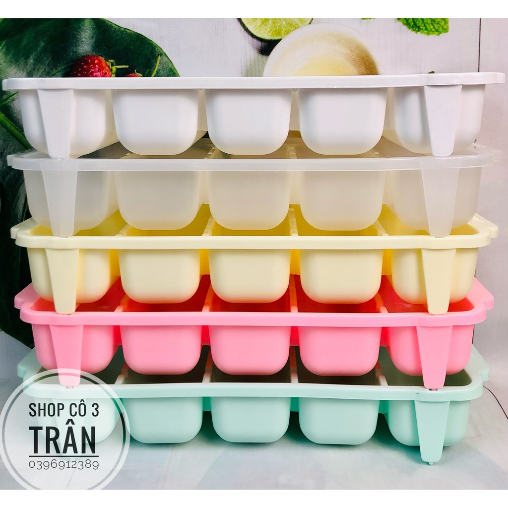 Khay đá bia 5 ngăn tròn HPL50 - Khuôn làm bánh rau cau bằng nhựa nhập khẩu cao cấp HOFACO