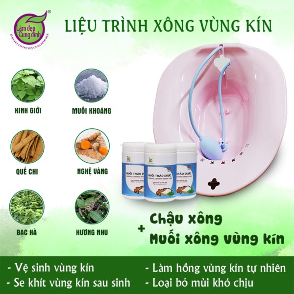 Bảo Nhiên - Chậu Xông kèm vòi xịt Rửa Vùng Kín