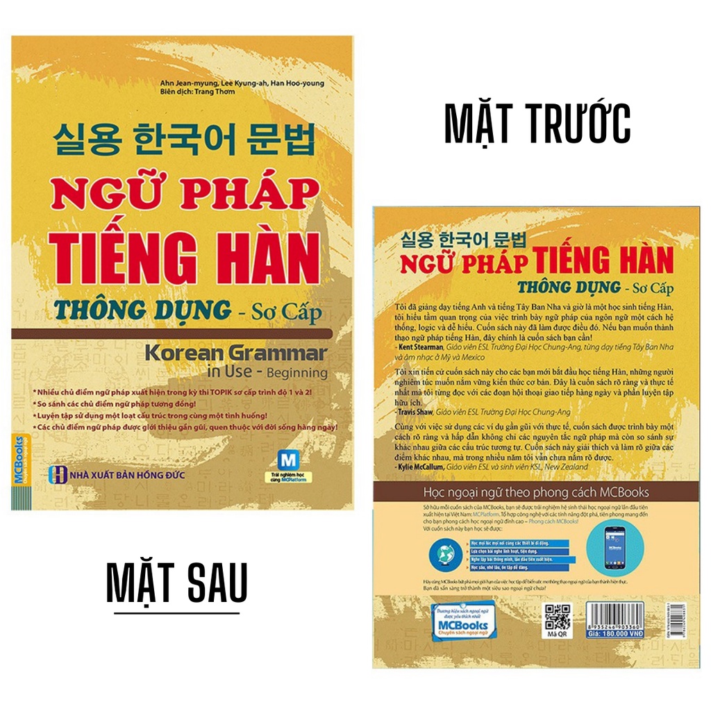 Sách - Ngữ Pháp Tiếng Hàn Thông Dụng (Sơ Cấp) – Korean Grammar In Use - Bizbooks Tặng Sổ Tay, Bookmark