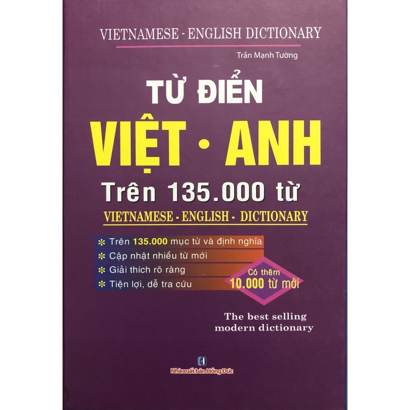 Sách - Từ điển Việt - Anh trên 135.000 từ