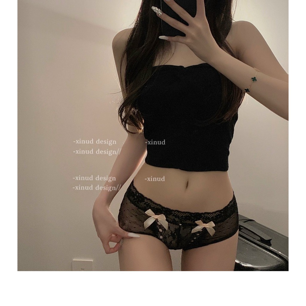 Quần Lót Nữ Ren Đùi Nơ Lưới Sexy -  Quyến Rủ - Gợi Cảm Min Underwear 54240