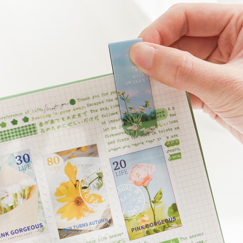 Bộ 2 Kẹp Sách Nam Châm Hình Bông Hoa Xinh Xắn