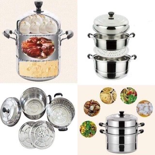 Xửng hấp 3 tầng inox size 30 cm