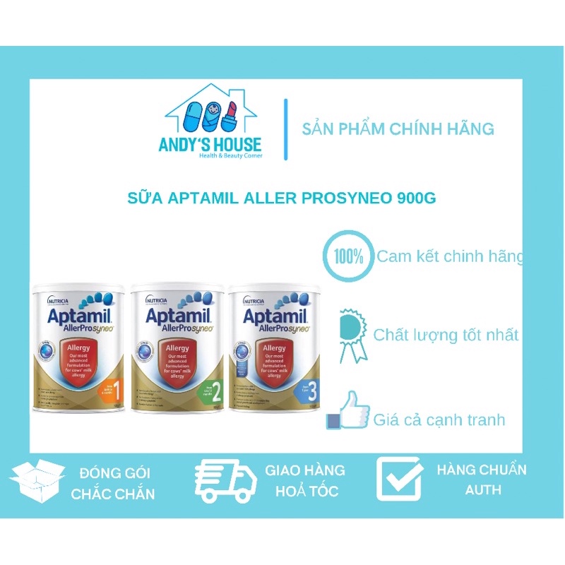 Aptamil Allerpro Syneo Sữa Cho Bé Dị Ứng Đạm Bò Hộp 900gr Đủ Số