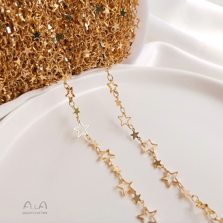 Vòng cổ Vàng 14K Mặt Ngôi Sao Năm Cánh Làm Trang Sức