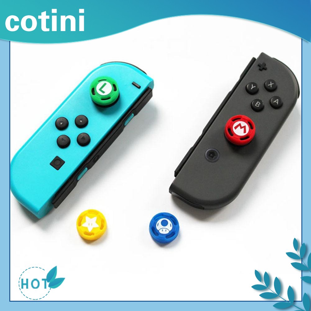 Set 4 vỏ bọc bảo vệ nút bấm bằng chất liệu silicon dành cho máy chơi game Nintendo Switch