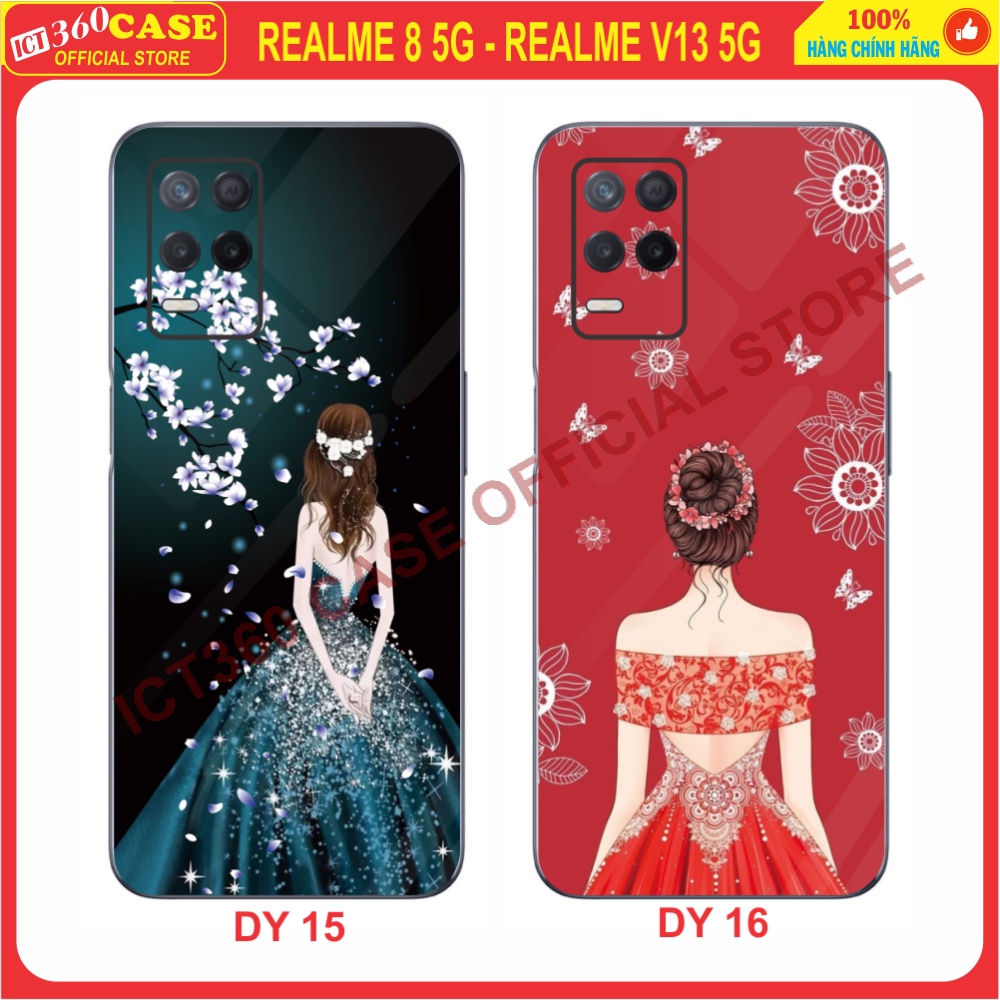 Ốp lưng kính Realme 8 5G, Realme V13 5G - Nhận in ảnh theo yêu cầu