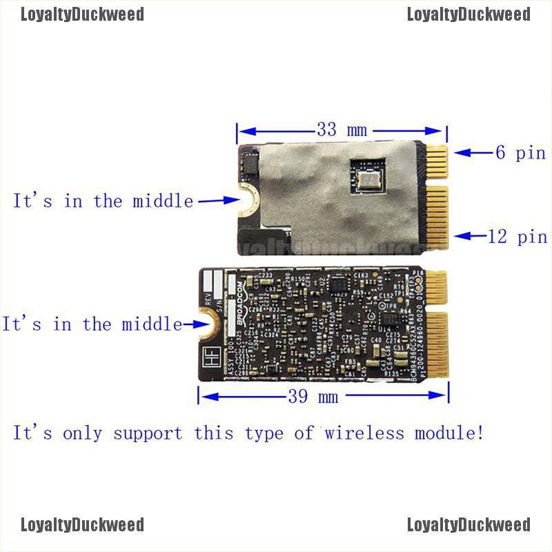 Mô đun Wifi không dây BCM94360CS2 BCM943224PCIEBT2 12+6 Pin sang NGFF M.2