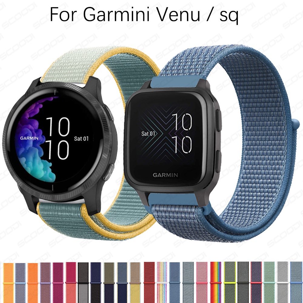 Dây Đeo Sợi Nylon 20mm Cho Đồng Hồ Thông Minh Garmin Venu / Sq