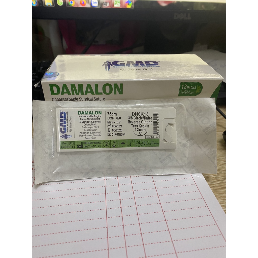 Chỉ nhấn mí nylon 6/0